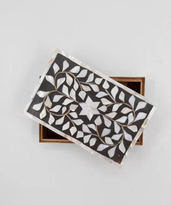 Mother of Pearl Inlay Floral Small Gift Box - Jodha Furniture