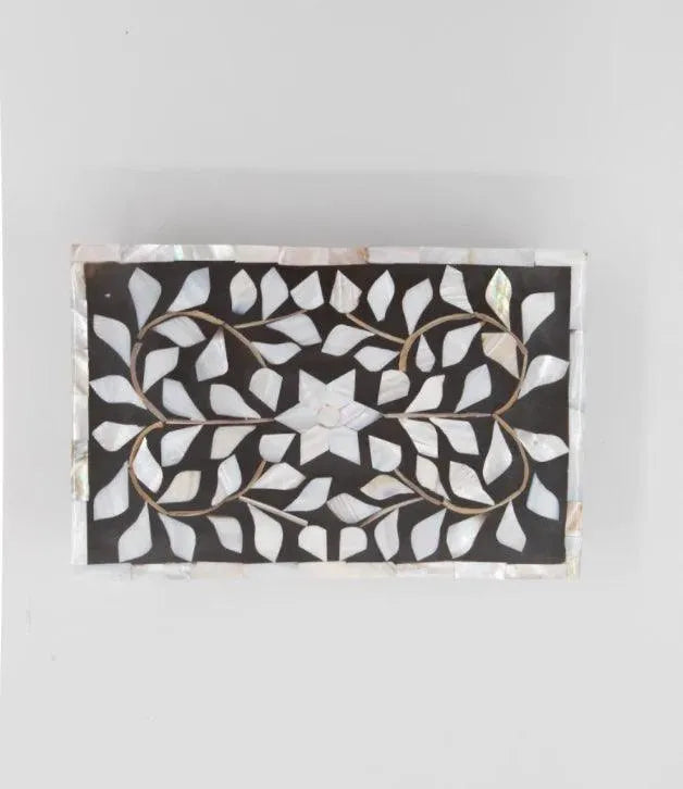 Mother of Pearl Inlay Floral Small Gift Box - Jodha Furniture