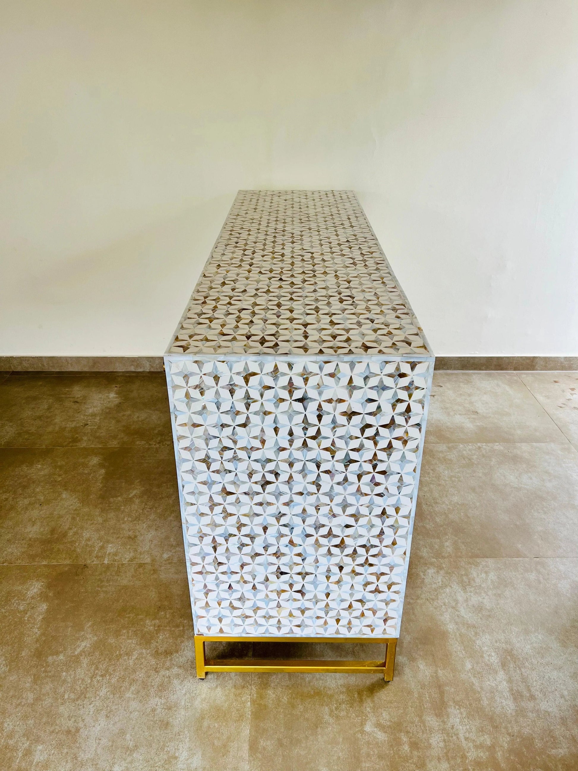 Opulent Gold-Trimmed Cabinet - Jodha Furniture