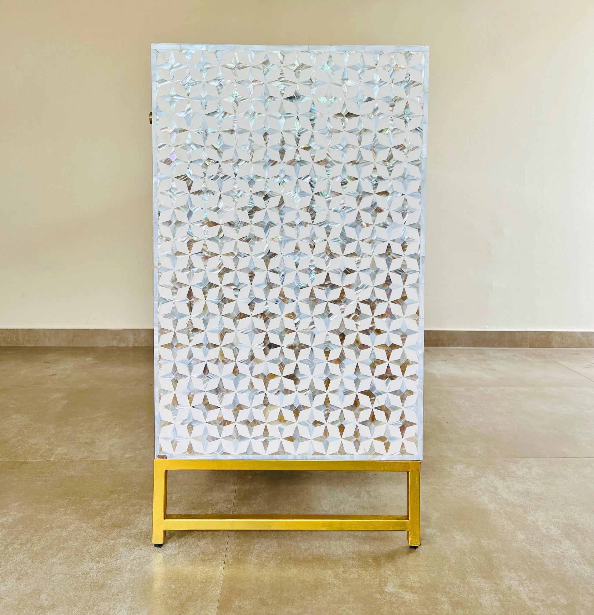 Opulent Gold-Trimmed Cabinet - Jodha Furniture