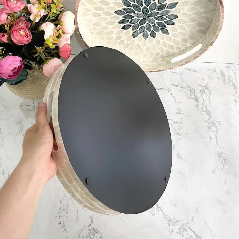 Petal Harmony Serving Tray - Jodha Furniture