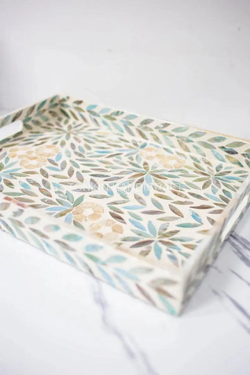 Rectangular Petal Palette Tray - Jodha Furniture
