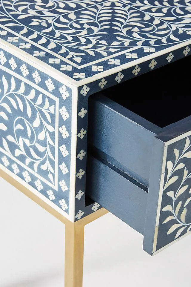 Royal Blue Paradise Side Table - Jodha Furniture