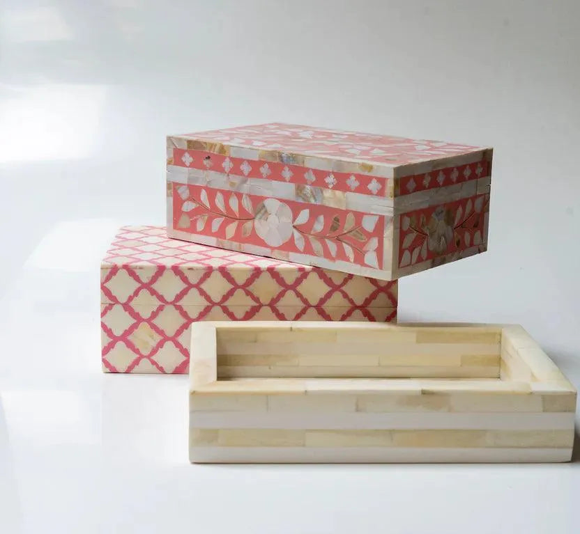 Serene Pink and White Gift Box - Jodha Furniture