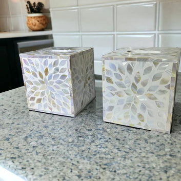 Serenity Herringbone Tissue Holders - Jodha Furniture