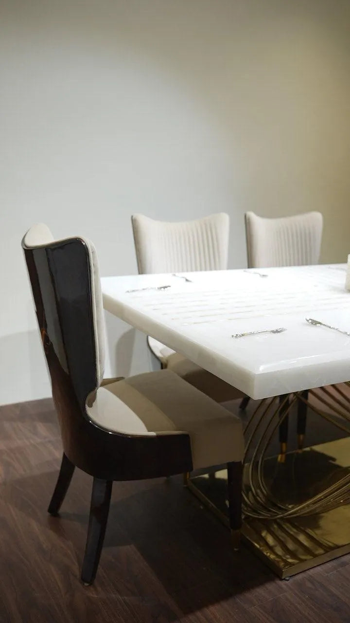 Timeless Mother of Pearl Dining Table For Six - Jodha Furniture