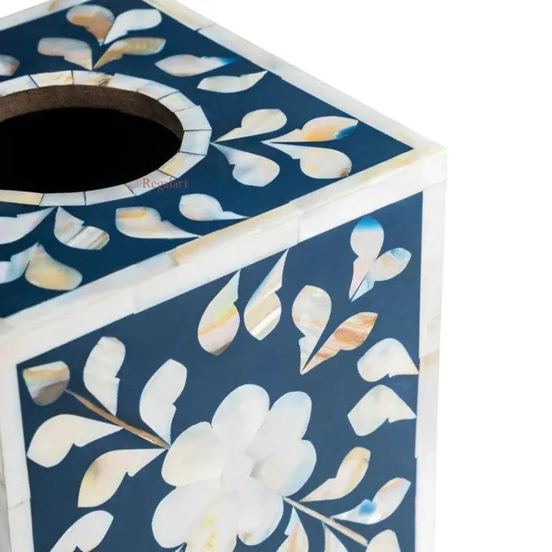 Tranquil Blooms Tissue Dispenser - Jodha Furniture