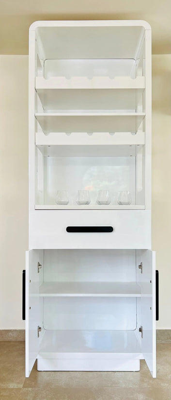 White Bar Cabinet - Jodha Furniture