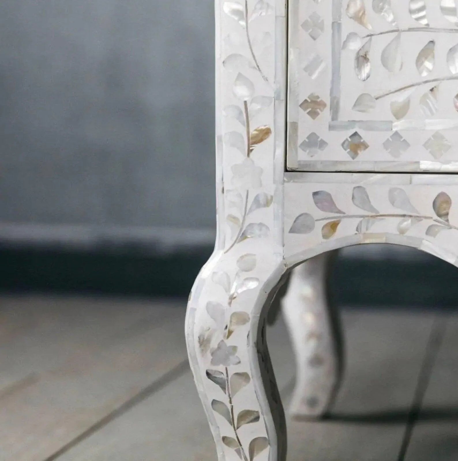White Mother of Pearl Iconic French Chest of Drawer - Jodha Furniture