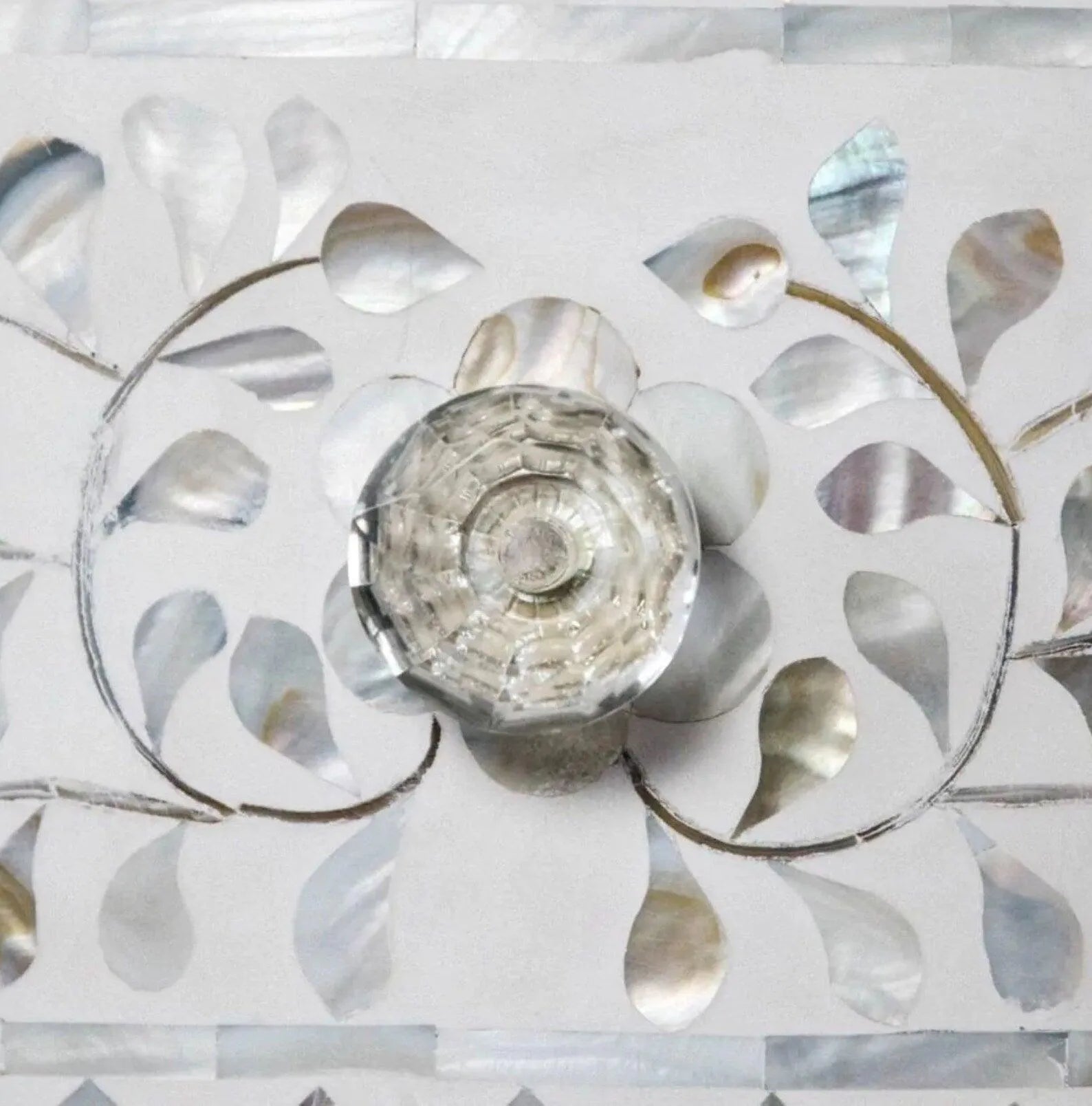 White Mother of Pearl Iconic French Chest of Drawer - Jodha Furniture